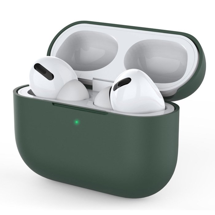 Силиконовый чехол COTEetCI Liquid зелёный для Airpods Pro