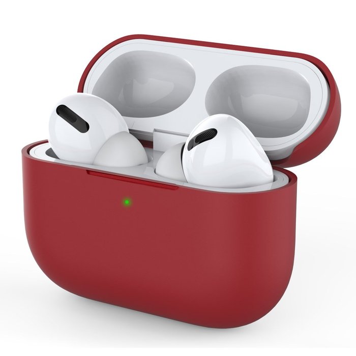 Силиконовый чехол COTEetCI Liquid красный для Airpods Pro