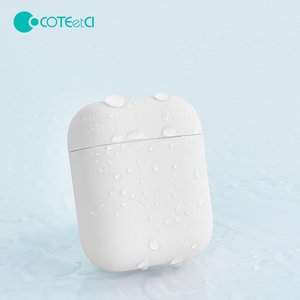 Силиконовый чехол Coteetci Liquid белый для Apple AirPods