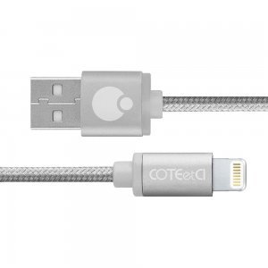Кабель Lightning для iPhone/iPad/iPod - Coteetci M30i 1.2м, серебристый