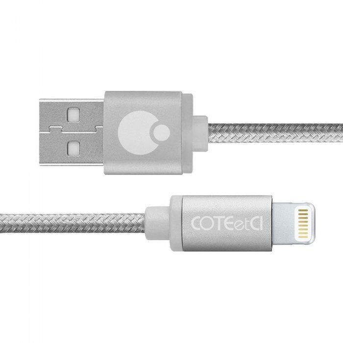 Кабель Lightning для iPhone/iPad/iPod - Coteetci M30i 2м, серебристый