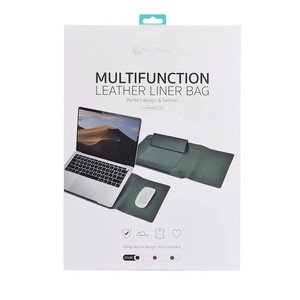 Чехол-карман COTEetCI Multifunction Leather Liner Bag зелёная для Macbook Pro/Air 13