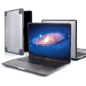 Защитный чехол COTEetCI Protective Shell прозрачный + черный для MacBook Air 13" (A1932/A2179/A2337) 2020 (11002-BTT)