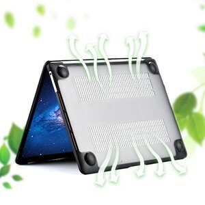 Захисний чохол COTEetCI Protective Shell прозорий + чорний для MacBook Pro 13" (A2289/A2251/A2338) 2020 (11001-BTT)