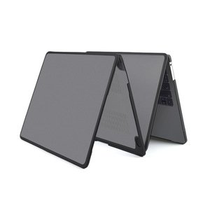 Защитный чехол COTEetCI Protective Shell полупрозрачный черный для MacBook Air 13" (A1932/A2179/A2337) 2020 (11002-BTB)
