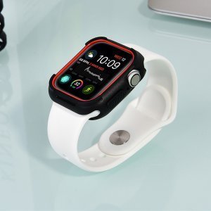 Поліуретановий чохол Coteetci PC+TPU Case червоний + чорний для Apple Watch 4/5/6/SE 44mm