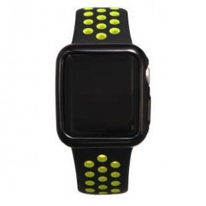 Силиконовый чехол Coteetci чёрный для Apple Watch 3/2 38мм