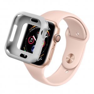 Силіконовий чохол Coteetci TPU Case сірий для Apple Watch 4/5/6/SE 44mm