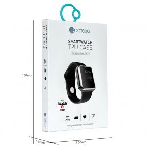 Силиконовый чехол Coteetci TPU Case чёрный для Apple Watch 4/5/6/SE 44mm