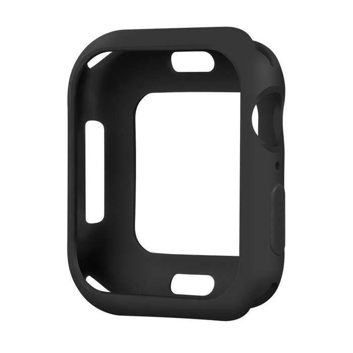 Силиконовый чехол Coteetci TPU Case чёрный для Apple Watch 4/5/6/SE 40mm