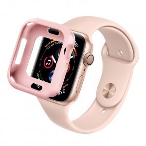 Силіконовий чохол Coteetci TPU Case рожевий для Apple Watch 4/5/6/SE 40mm