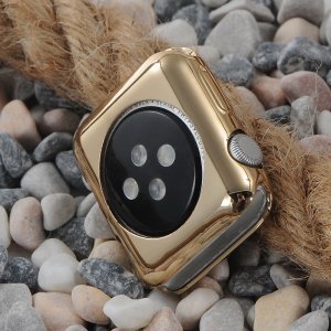 Силіконовий чохол Coteetci золотий для Apple Watch 3/2 42мм