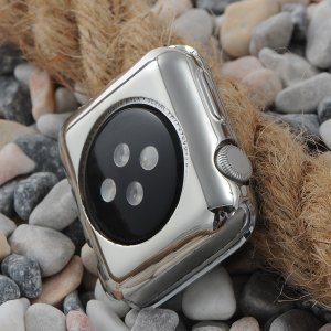 Силіконовий чохол Coteetci сріблястий для Apple Watch 3/2 38мм
