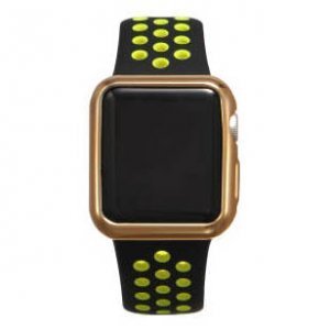 Силіконовий чохол Coteetci золотий для Apple Watch 3/2 42мм