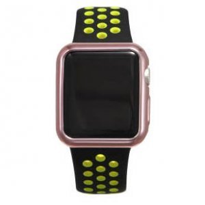 Силіконовий чохол Coteetci рожевий для Apple Watch 3/2 38мм