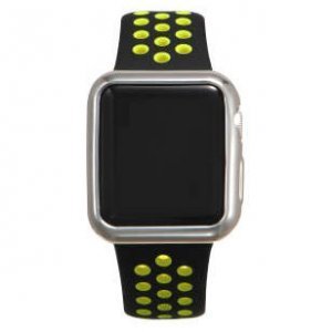 Силіконовий чохол Coteetci сріблястий для Apple Watch 3/2 38мм