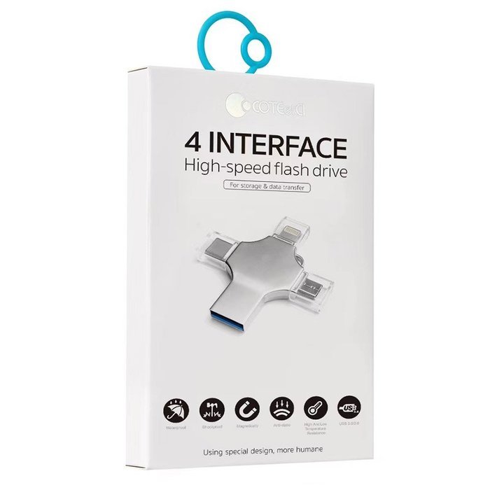 Флеш память COTEetCI U70 USB 3.0 128Gb золотая