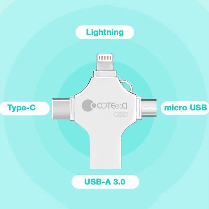 Флеш пам'ять COTEetCI U70 USB 3.0 64Gb золота Флеш пам'ять COTEetCI U70 USB 3.0 64Gb золота