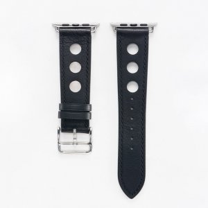 Кожаный ремешок COTEetCI W15 черный для Apple Watch 42/44/45/49 мм