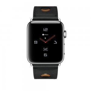 Кожаный ремешок COTEetCI W15 черный для Apple Watch 42/44/45/49 мм