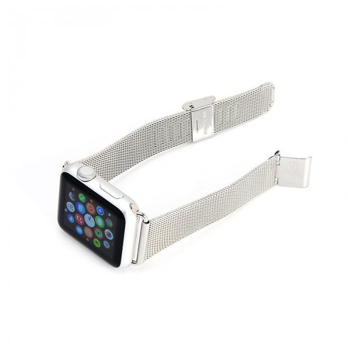 Ремешок для Apple Watch 38/40 мм - Coteetci W2 серебристый Ремешок для Apple Watch 38/40 мм - Coteetci W2 серебристый