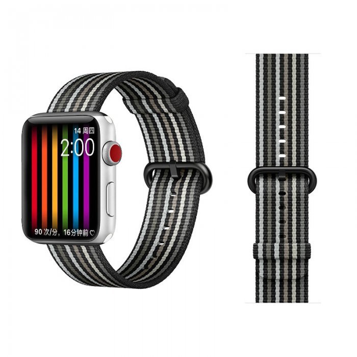 Ремешок COTEetCI W30 Rainbow чёрный для Apple Watch 42/40/45/49mm