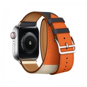 Ремешок Coteetci W36 Long синий + оранжевый для Apple Watch 38/40/41mm