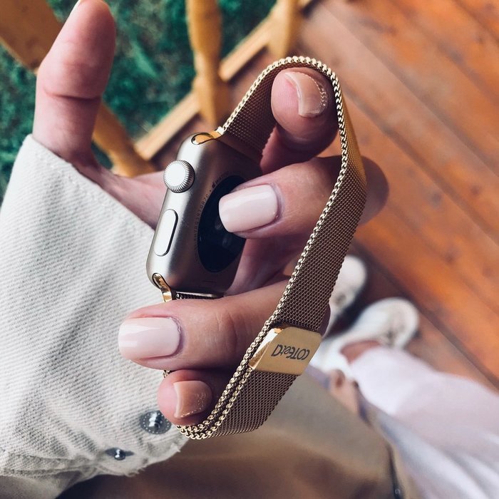 Ремінець Coteetci W6 рожеве золото для Apple Watch 42/44/45/49 мм