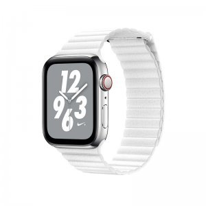 Ремінець Coteetci W7 Leather Magnet Band білий для Apple Watch 42/44/45/49mm