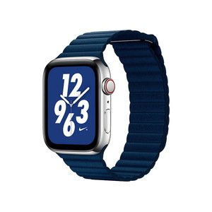 Ремешок Coteetci W7 Leather Magnet Band синий для Apple Watch 38/40/41mm