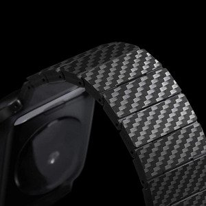 Ремінець Coteetci W76 Carbon Fiber Pattern чорний для Apple Watch 42/44/45/49mm (22008-BK)