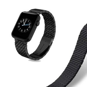 Ремінець Coteetci W76 Carbon Fiber Pattern чорний для Apple Watch 42/44/45/49mm (22008-BK)