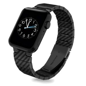 Ремешок Coteetci W76 Carbon Fiber Pattern черный для Apple Watch 42/44/45/49mm (22008-BK)
