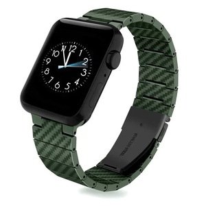 Ремінець Coteetci W76 Carbon Fiber Pattern зелений для Apple Watch 42/44/45/49mm (22008-GR)
