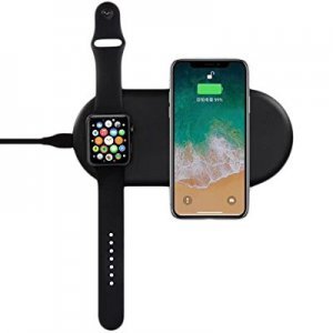 Беспроводное зарядное устройство Coteetci WS-7 черное для Apple Watch и iPhone