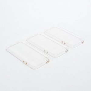 Силиконовый чехол Coteetci Airbag золотой + прозрачный для iPhone 5/5S/SE
