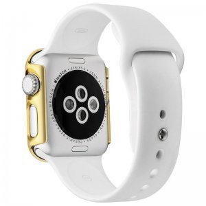 Пластиковый чехол Coteetci золотой для Apple Watch 38мм (Серии 1-3)