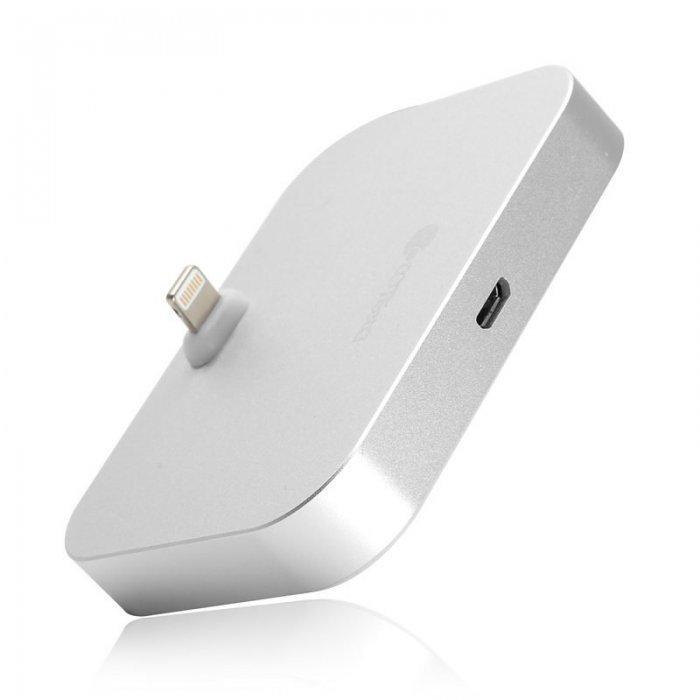 Док-станция для Apple iPhone - Coteetci Base12 серебристая Док-станция для Apple iPhone - Coteetci Base12 серебристая