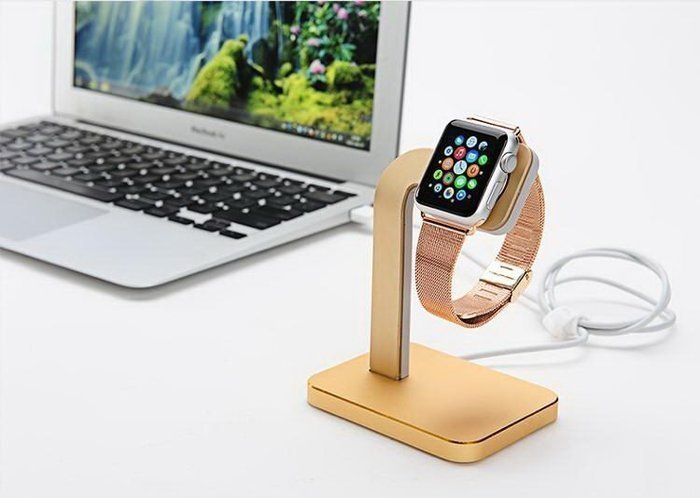 Док-станция Coteetci Base4 золотистая для Apple Watch