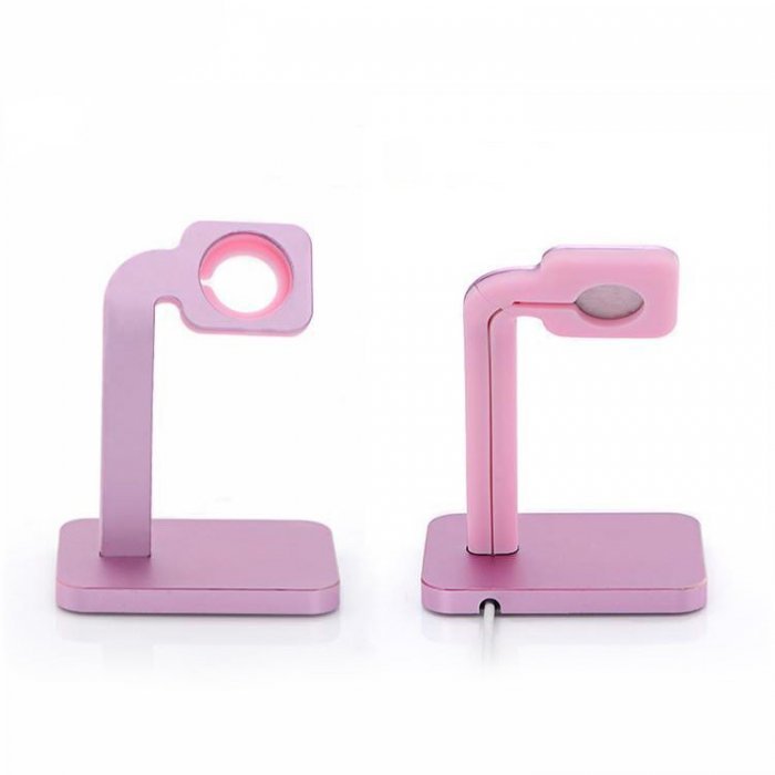 Док-станция Coteetci Base4 розовая для Apple Watch