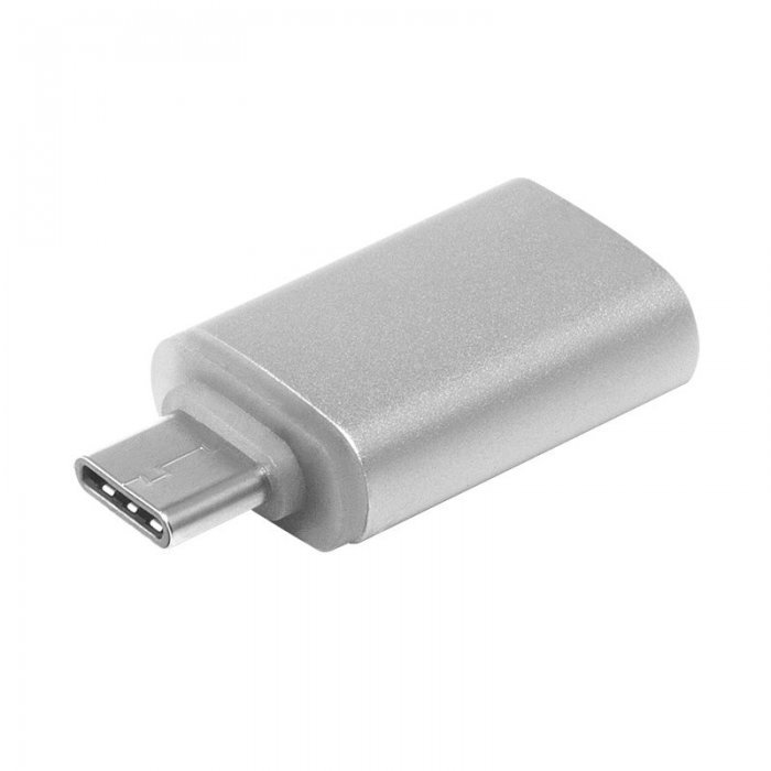 Перехідник COTEetCI із USB на micro-USB сріблястий