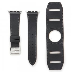 Ремешок Coteetci W10 Hermes темно-серый для Apple Watch 38/40/41 мм