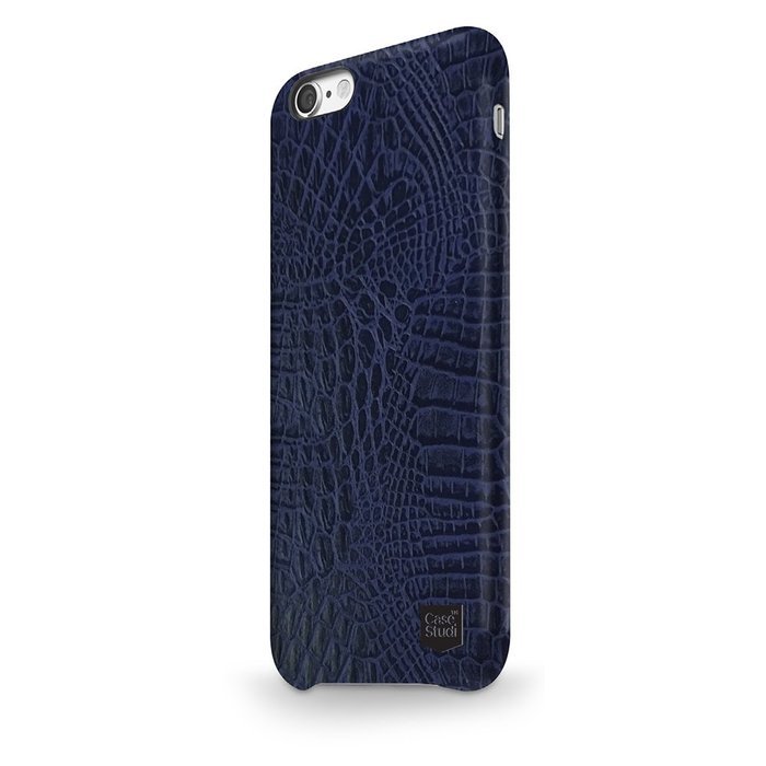 Ультратонкий чехол CaseStudi Croco синий для iPhone 8 Plus/7 Plus