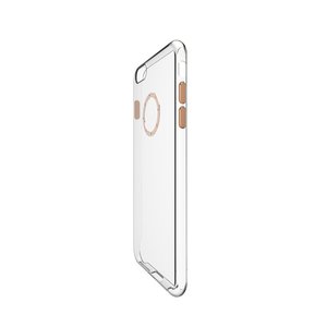 Чехол-накладка для Apple iPhone 6/6S - iBacks Inherent Jacket Love with Diamond прозрачный + золотистый