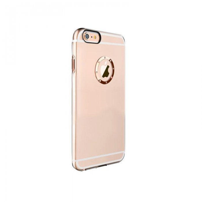 Чехол-накладка для Apple iPhone 6/6S - iBacks Inherent Jacket Love with Diamond прозрачный + золотистый