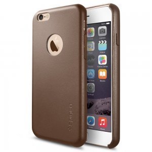 Чехол-накладка для Apple iPhone 6 - SGP Leather Fit коричневый