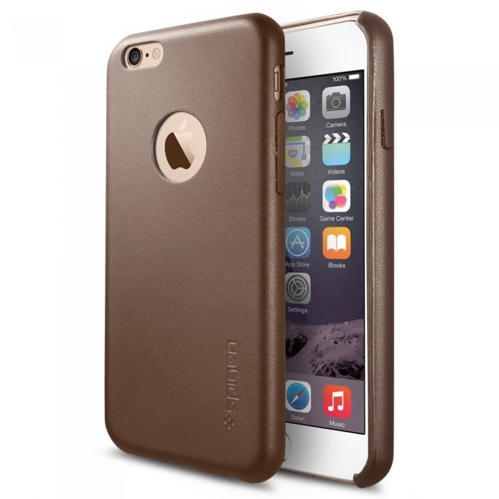 Чохол-накладка SGP Leather Fit коричневий для iPhone 6/6S