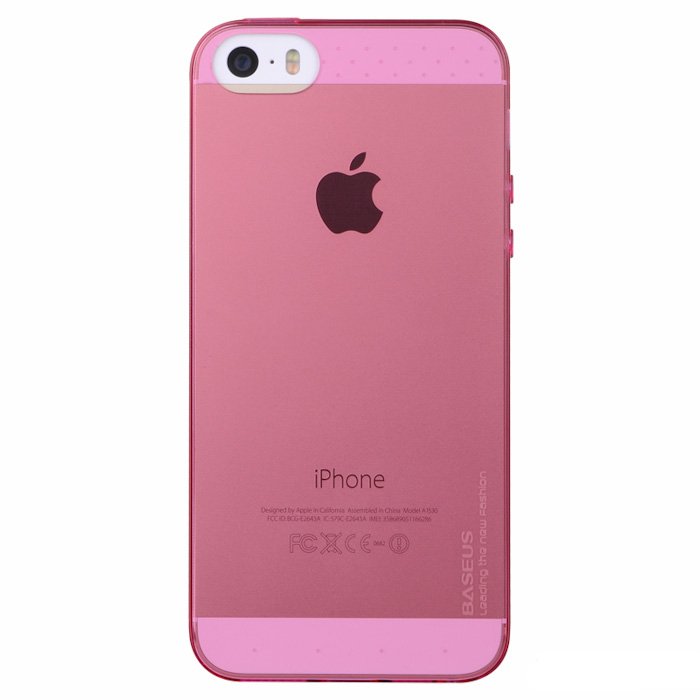 Чохол-накладка для Apple iPhone 5/5S - Baseus Air рожевий