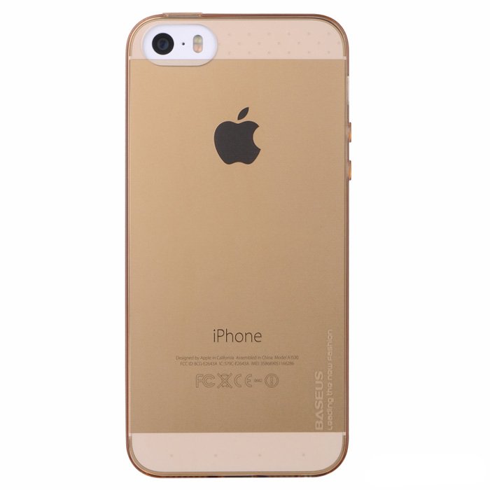 Чохол-накладка для Apple iPhone 5/5S - BASEUS Air золотистий