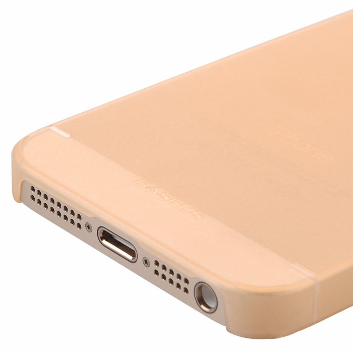 Полупрозрачный чехол BASEUS Wing золотой для iPhone 5/5S/SE Полупрозрачный чехол BASEUS Wing золотой для iPhone 5/5S/SE